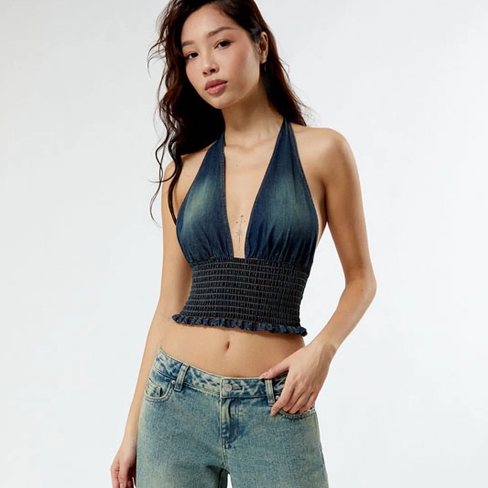Nwt pacsun denim crop top
